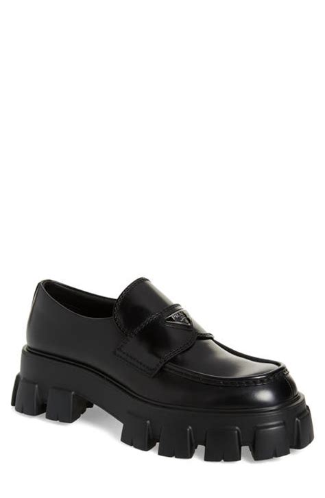 designer platform men's shoe 2018 prada moccasin|prada sole loafers men.